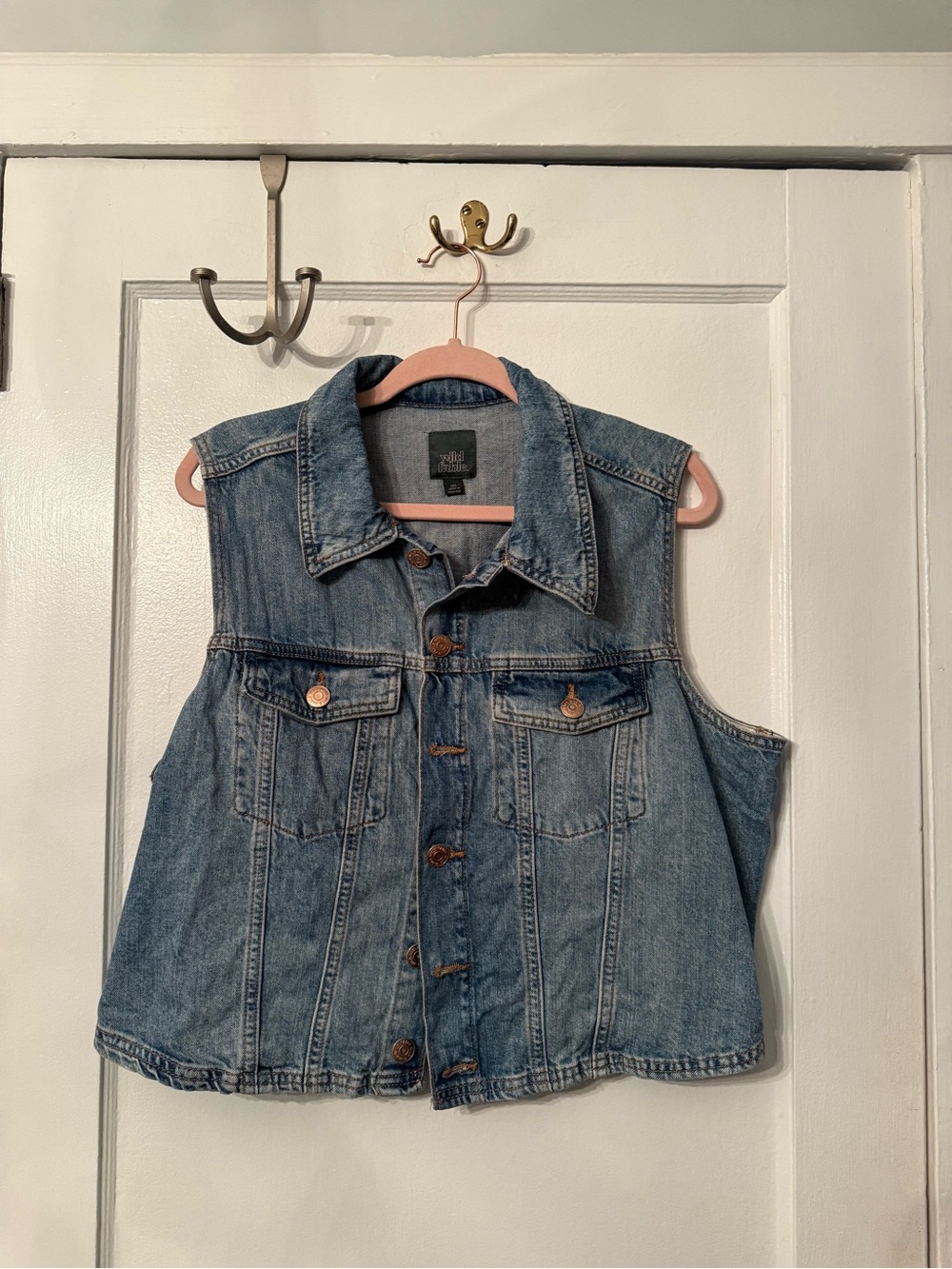 wild fable Denim Sleeveless Vest - Blue